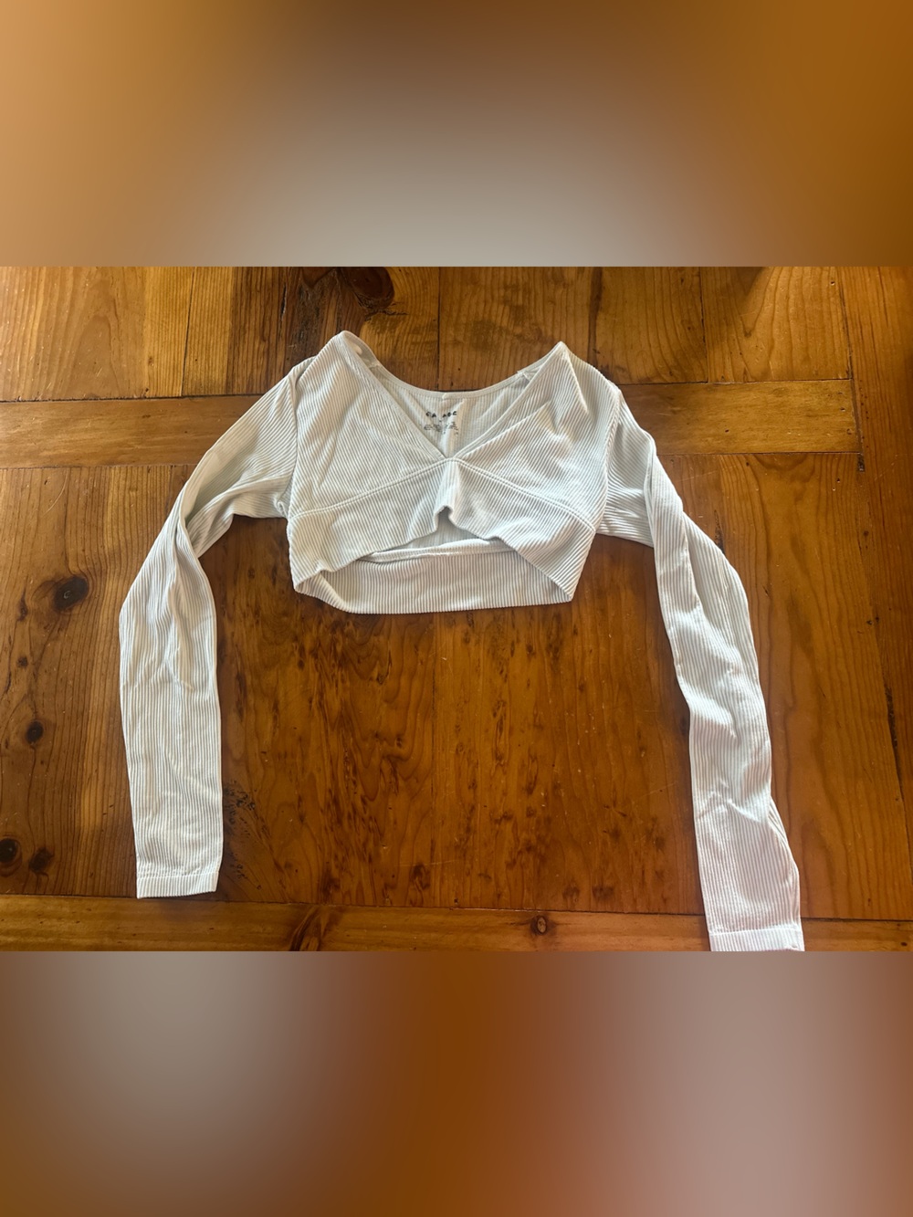 Women’s Garage Ribbed White Crop Top